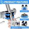 3-H Magnetic Broom Holder Wall Mount 2 Pack, 2-in-1 Dual
