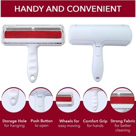 Reusable Pet Hair Remover Cat Hair Remover Dog Hair Remover Brush and Lint Brush for Dog and Cat Hair Fur Remover Reusable Lint Roller for Carpet, Laundry, Car Seats, Clothes Pet Hair Removal Tool