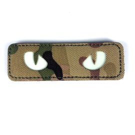 RESPEC Velcro Patch Cat Eye Series Cat Glow in the Dark Glow in the Dark Type Armband Coat of Arms Crest Velcro Applique (Camo)