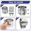 3" Exhaust Clamps 2-PackStainless Steel Band Clamp