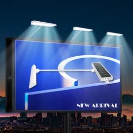 Solar sign Lights Ultra, fine feel frosted shell，12000 mAh Commercial Sign Light for Real Estate Signs, Business, Advertisement, High Way Sign Lighting (White)