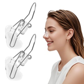 Aiuulu 2 Pcs Nose Shaper Clip, Up Lifting Clip Nose Shaper, Silicone Wide Nose Slimmer Pain Free Up Lifting Straightener