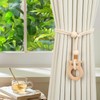 TMAOMU 2 Pack Wooden Curtain Tiebacks - Animal Shaped Hand