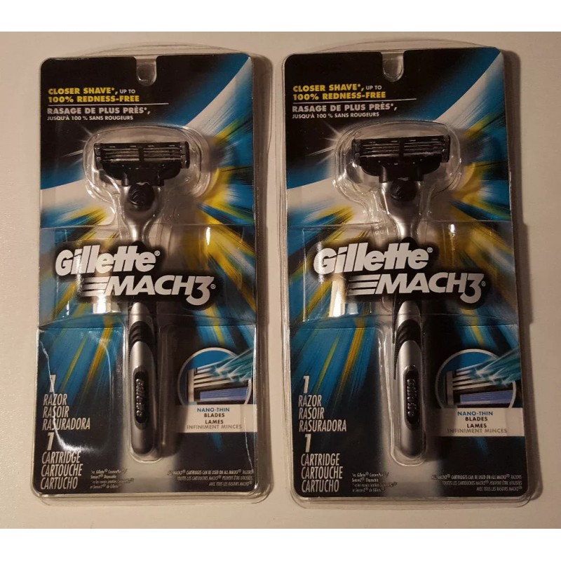 Gillette Lot of (2) Brand New Gillette MACH3 Razor -