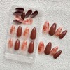Almond Fake Nails Medium Press on Nails Snake with Cross