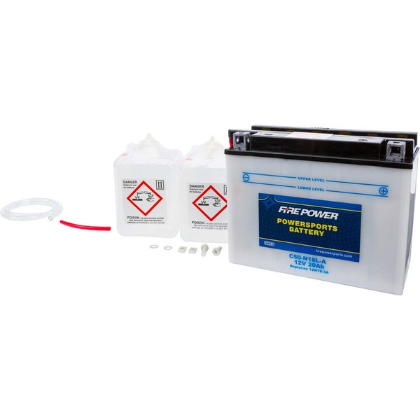 Fire Power Battery W/ACID C50-N18L-A Compatible With Honda GL1200I Gold