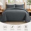 Safonory Quilt Set Full/Queen Size(90"x96", Dark Grey) - Summer Thin