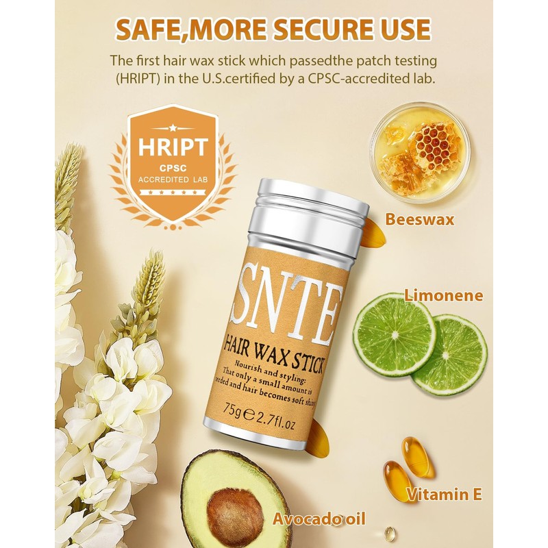 Samnyte SNTE Hair Wax Stick 2.7 Fl Oz Smoothing Frizz