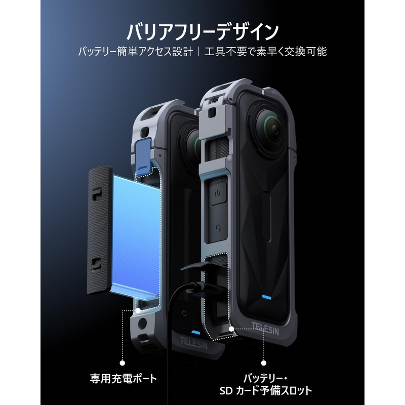 Insta360 X5 Full Camera Cage Metal Frame Rabbit Cage Protective