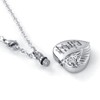 LuxglitterLin Heart Cremation Necklace for Mom Ashes Angel Wing Urn