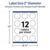 Avery Printable Round Labels, Sure Feed Technology, Double Black Border