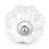 ETHNICITI Pumpkin White Crackle 40mm Ceramic Door Knobs Vintage Shabby