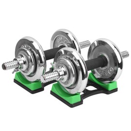 Hapivida 1 Pair Dumbbell Rack, Prevent Rolling Dumbbell Bracket Mat Floor Protection Holder ABS Engineering Plastics Gym Equipment for Home and Gym
