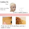 2 Packs Bamboo wig Cap Elastic Comfortable silicone gripWearing liner