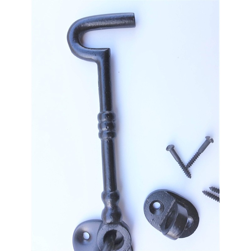Cast Iron Cabin Hook - Black Antique (6") 150mm for