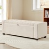 Royal Windsor Ottoman with Storage,Tufted Storage Bench with Safety Hinge,Holds