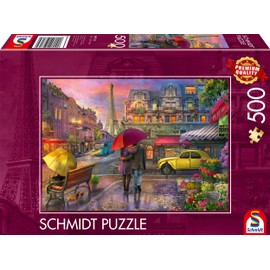 Schmidt Spiele 59713 Rain Magic in Paris Puzzle 500 Pieces Multi-Coloured