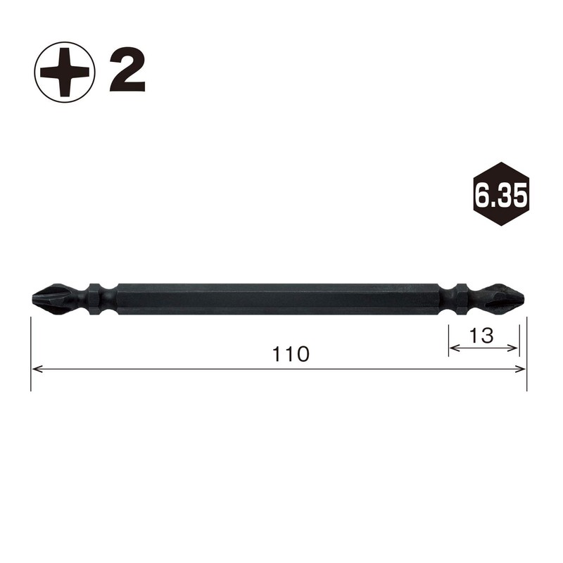 VESSEL NMCS3P2110F Double-ended Bit + 0.08 x 4.3 in (2