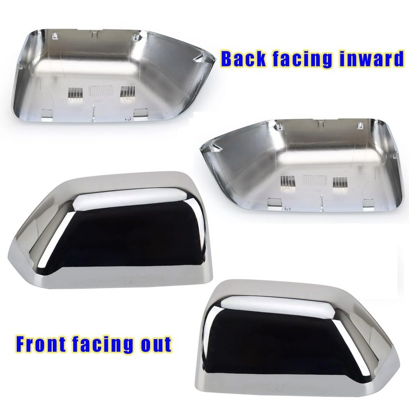 Chrome Exterior Door Top Half Tow Mirror Cap Cover for