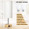 Fenmzee Small Touch Table Lamps Set of 2-3-Way Dimmable, USB