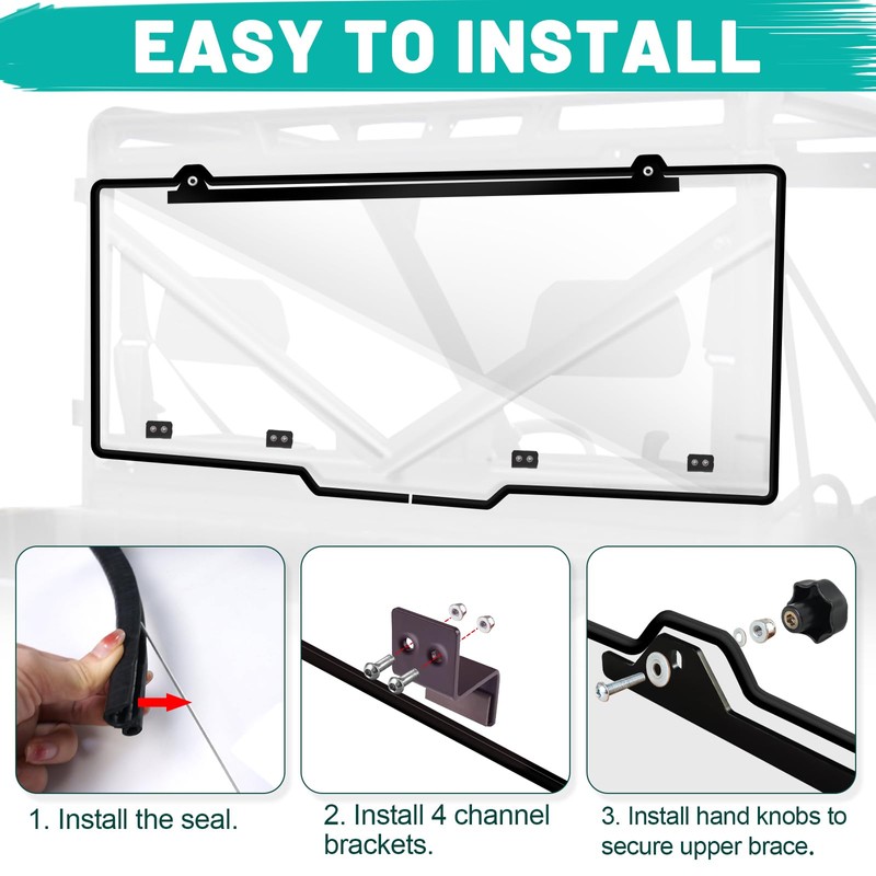 Ranger 1000 Rear Windshield - StarknightMT Upgraded Ranger Rear Window