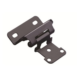 10 Pack Semi-Overlay 1/2 Inch Self-Closing Cabinet Hinges,Half Wrap-Around Kitchen Cabinet Door Hinges, Face Frame Cabinet Hinges for Kitchen, Bathroom, Bedroom, and Office Furniture-Black