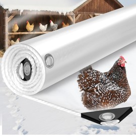 6x10ft 16Mil Thick Clear Tarp for Chicken Coop,Chicken Coop Covers Winter
