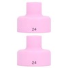 2Pcs TIG Welding Cup 24# Ceramic Nozzle 2.4mm Center Hole