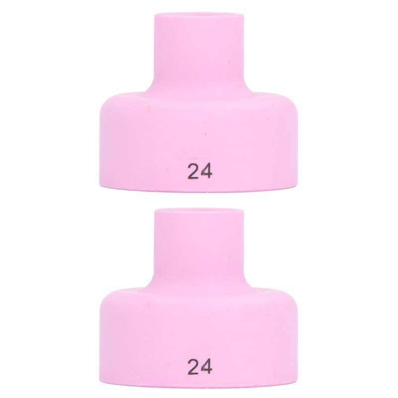 2Pcs TIG Welding Cup 24# Ceramic Nozzle 2.4mm Center Hole