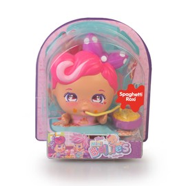 The Bellies From Bellyville - Mini Bellie Spaghetti Roxi Roll Small Doll for Eating with 2 Accessories for Girls and Boys from 3 Years Famous (BEE10200)