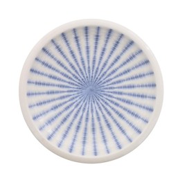 ih-004-02 Tableware East Small Plate, Blue Tokusa, cm Japanese Tableware, White