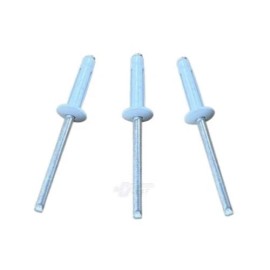 J J Motorsports Small Head White 3/16 Exploding Rivets Pop Rivet 25 ct. Tri-Fold Racing
