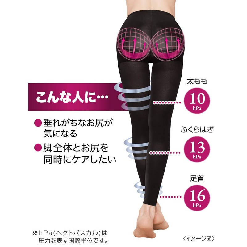 Dr. Scholl Oto de MediQtto Hip Makeup Leggings, Black, Medium