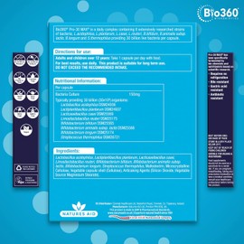 Natures Aid Bio360 Pro-30 Max – 30 Billion CFU Probiotic – Supports Gut Health, Immunity & Digestion – Vegan, Gluten-Free, Non-GMO, High Strength Live Cultures for Gut Digestion Health - 30 Capsules