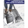 Wavy Blade Ice Scraper with Long Handle 57" Adjustable Snow
