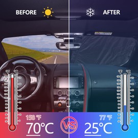 Front Window Sun Shade for Jaguar F-Type 2013-2024, Front Windshield Sunshade, Sun Visor Blocker, UV Protection to Keep Your Vehicle Cool, Lightweight & Portable