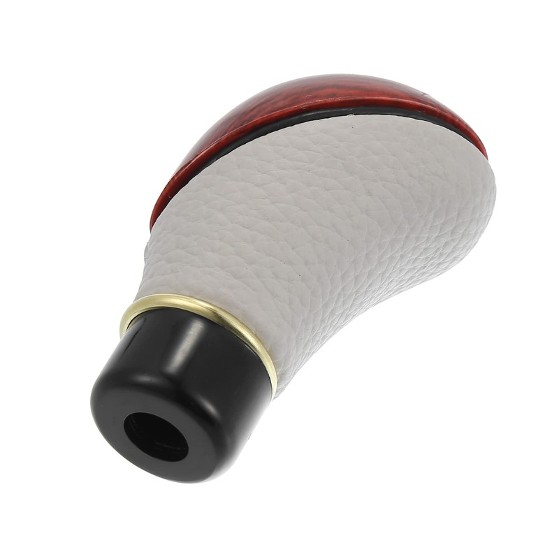 sourcingmap Brown Gray Wooden Gear Shift Lever Knob for Auto