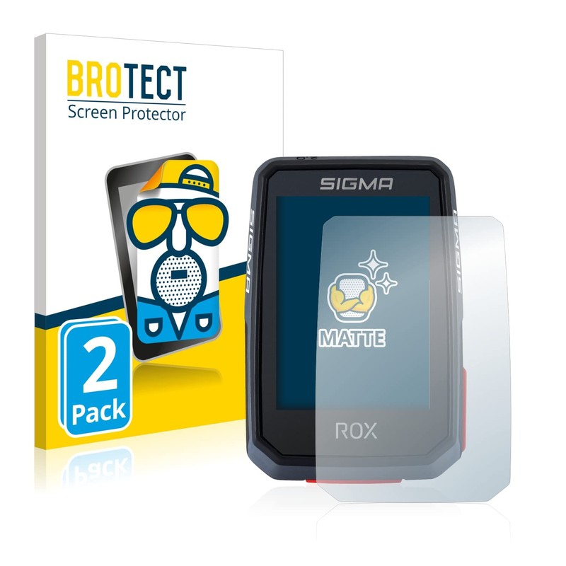 BROTECT Entspiegelungs-Schutzfolie für Sigma ROX 2.0 (2 Stück) Matte Displayschutz-Folie,