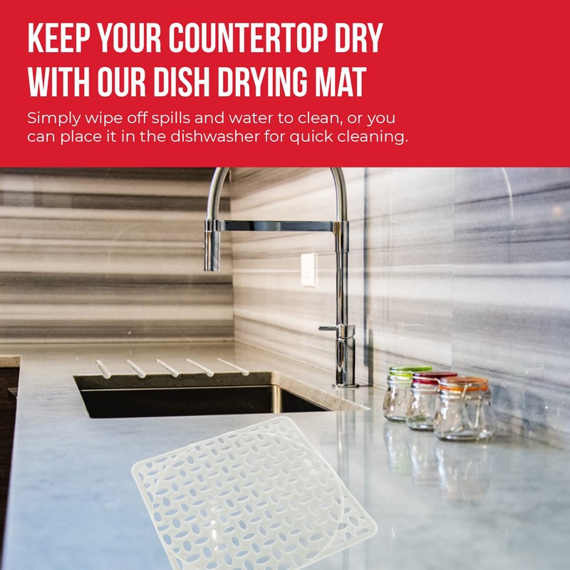 Casa & Casa PVC Sink Mat, Dish Drying Mat for