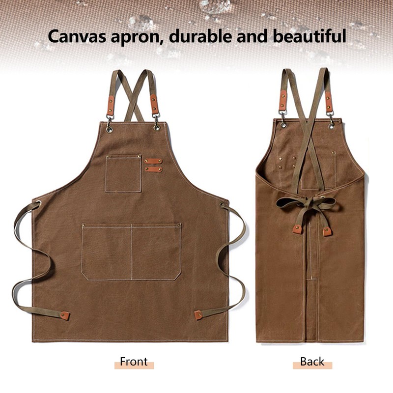 Yoocixu Chef Apron for Men and Women, Heavy Duty Cotton