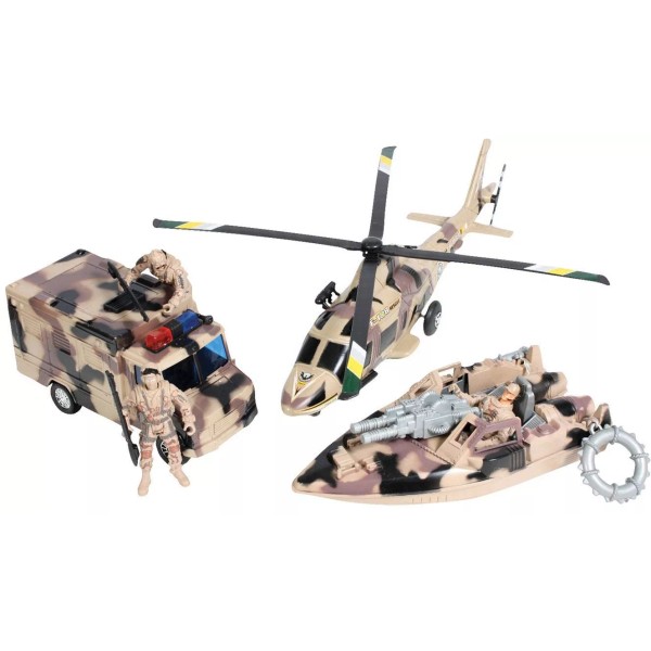 Army Universe Kids Military Vehicle Play Army Toy Set Desert