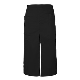 Velilla Long Apron with Opening and Pockets, Unisex, Adult, Black, One Size