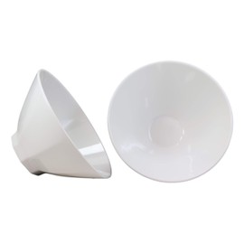 Ebros Gift Restaurant Supply Contemporary Octagon White Jade Melamine Large Ramen Udon Pho Wonton Soup Bowls Also Ideal Bowl for Salad Mixes Pasta Rice Home Kitchen Dining (2, 9" Diameter 48oz)