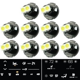 britelites 10x T4 / T4.2 Neo Wedge 2 SMD LED Bombilla Blanca para Tablero de Coche, Panel de Instrumentos, Control de Clima HVAC
