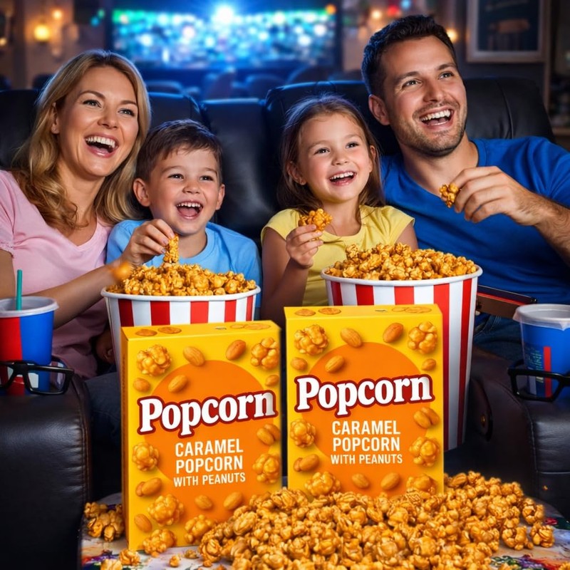 Popcorn Popped Caramel Popcorn with Peanuts 2 Pack (6 oz