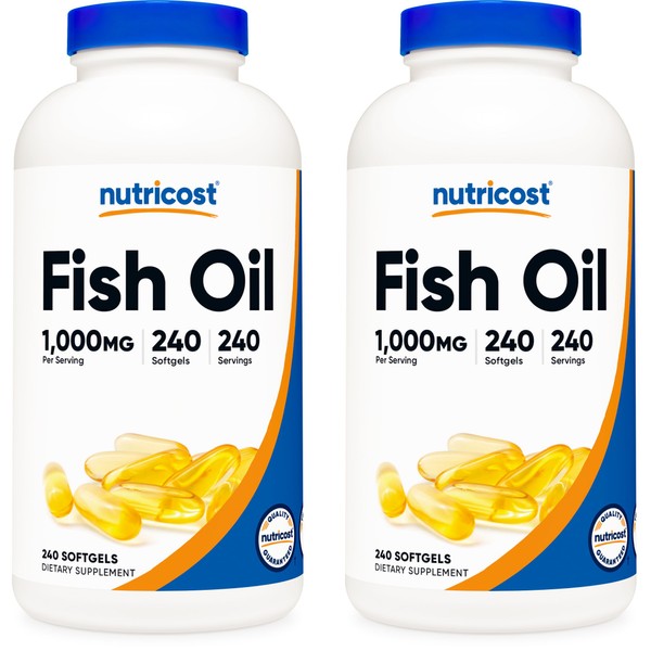 Nutricost Fish Oil 1000mg (560mg of Omega-3), 240 Softgels (2
