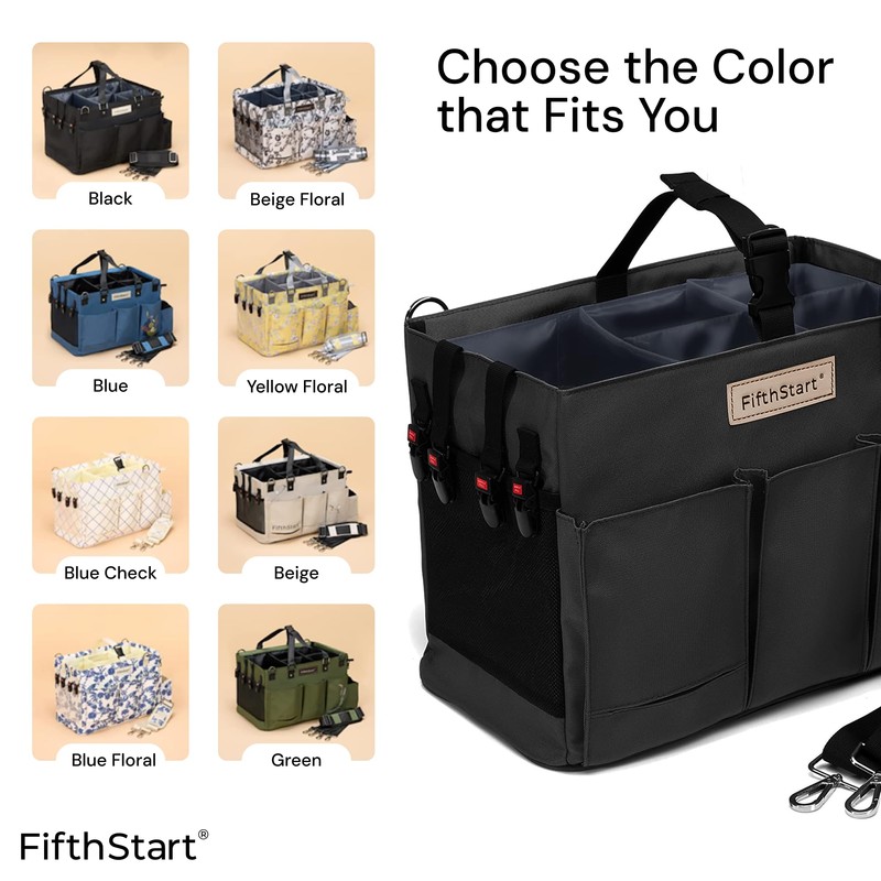 FifthStart Multiuse Cleaning Caddy with Waist & Shoulder Strap -