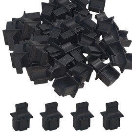 PDETVEO 20PCS RJ45 Port Dust Covers, Plastic Network Protector Caps for Ethernet Switch, Router, Hub and Network Cards (Black)