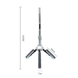 MASO Adjustable Cylinder Hone Deglazer, 2" Stone Car Engine Cylinder Grinding Brake Hone Shaft Tool 32mm-90mm 220 Grit