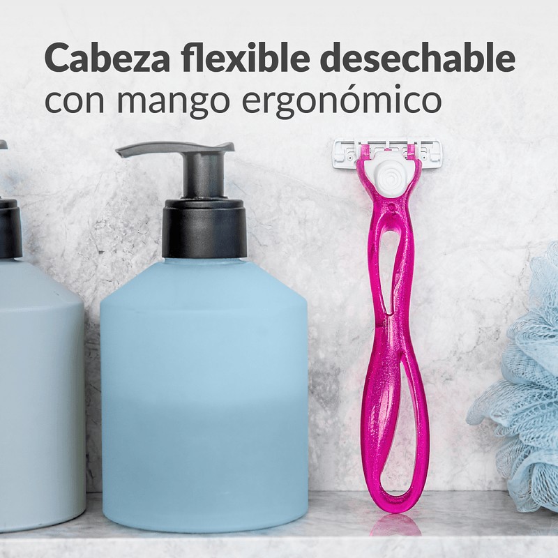 Rastrillo Bic Soleil Clic 3 Hojas de Acero Inoxidable 6